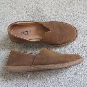 Born Teresa Womens Flats/Loafers/Shoes Size 6.5 Brown Suede Slip-On BR0033426
